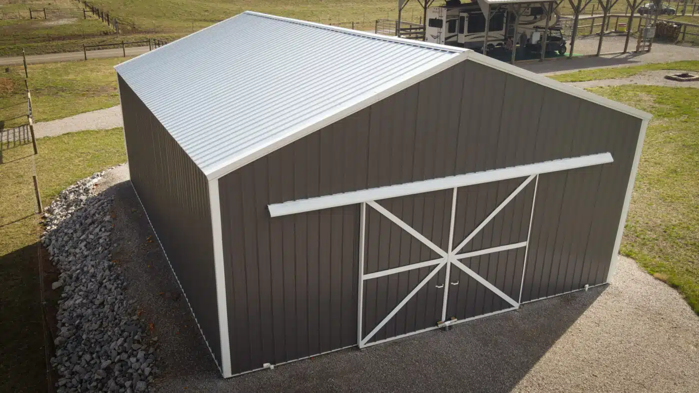 Custom steel agricultural barn built in Dothan Alabama area