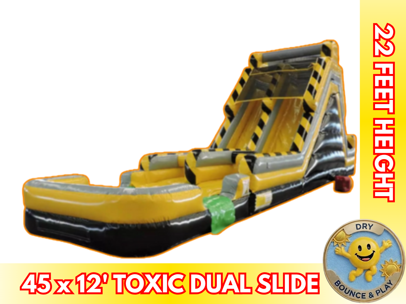 22' Toxic Dual Slide With Pool
