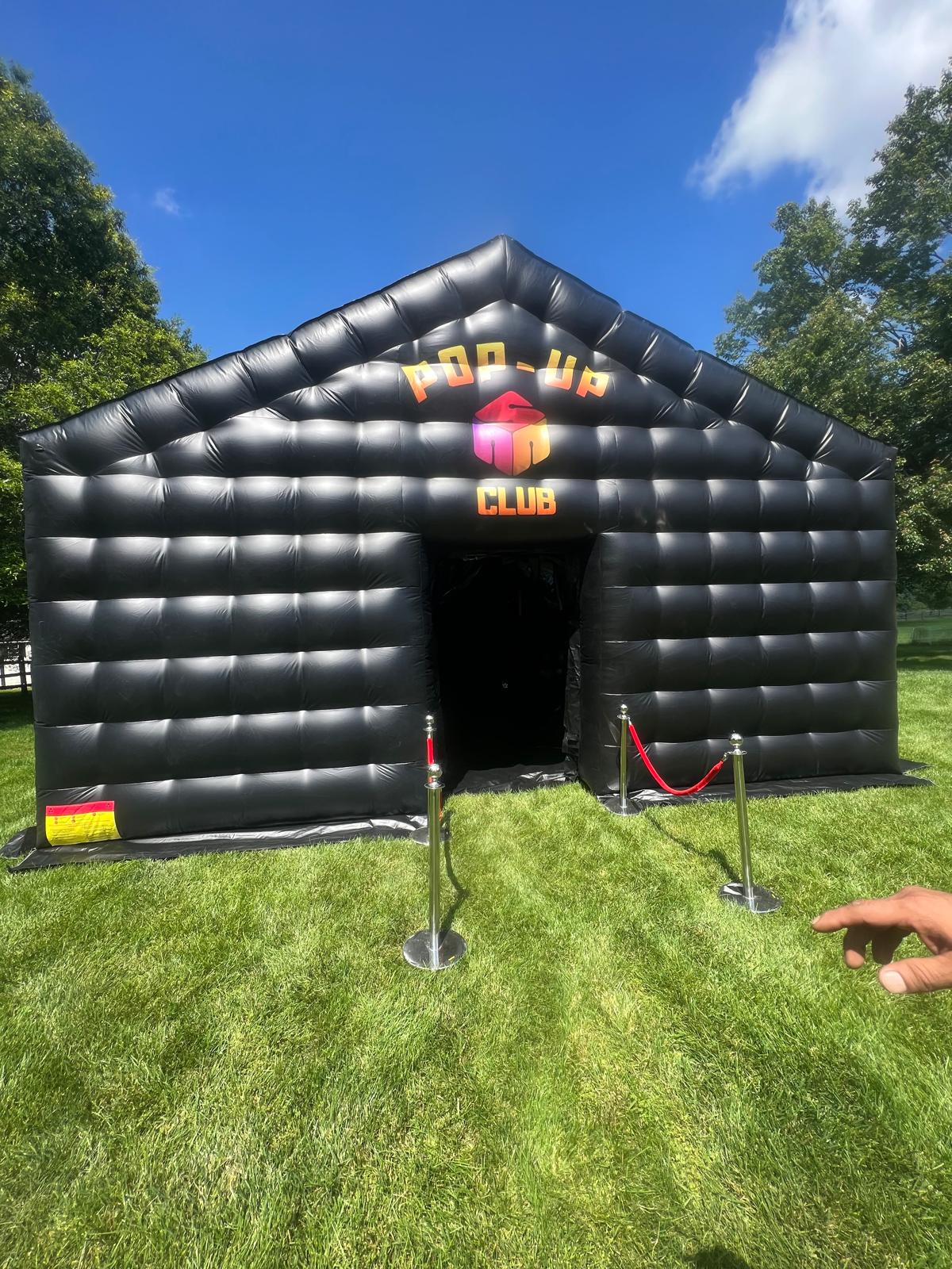 Pop-Up Club rental from Smiley Jump, available in Germantown, Maryland, Washington DC, and Northern Virginia for birthdays, teen parties, school events, church gatherings, and VIP-style private celebrations