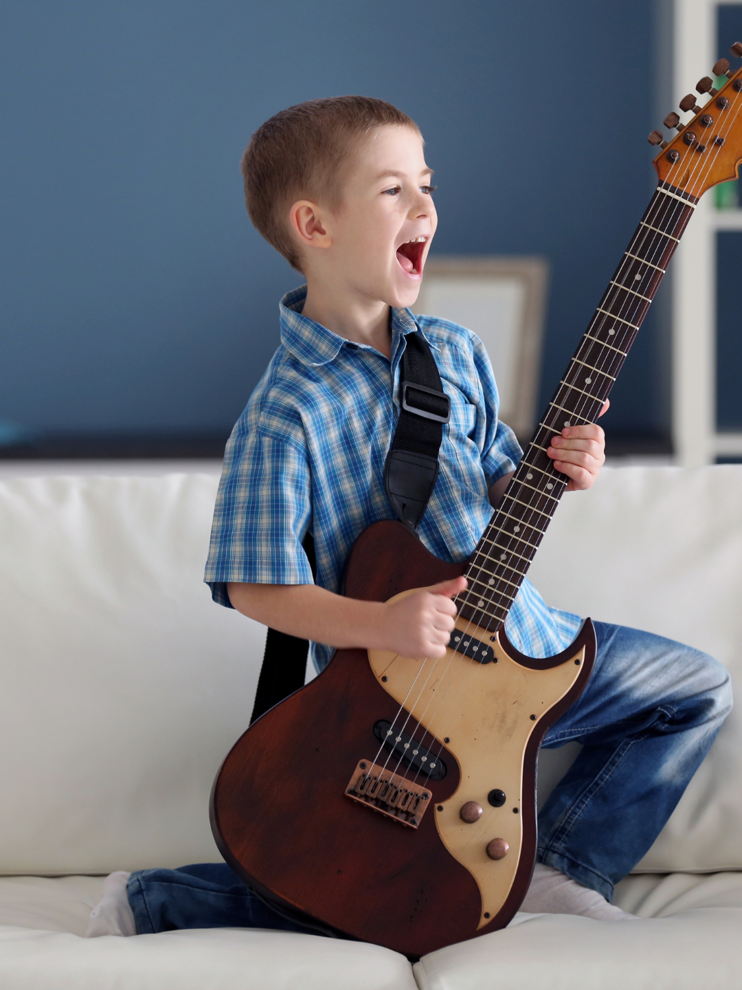 child playing guitar