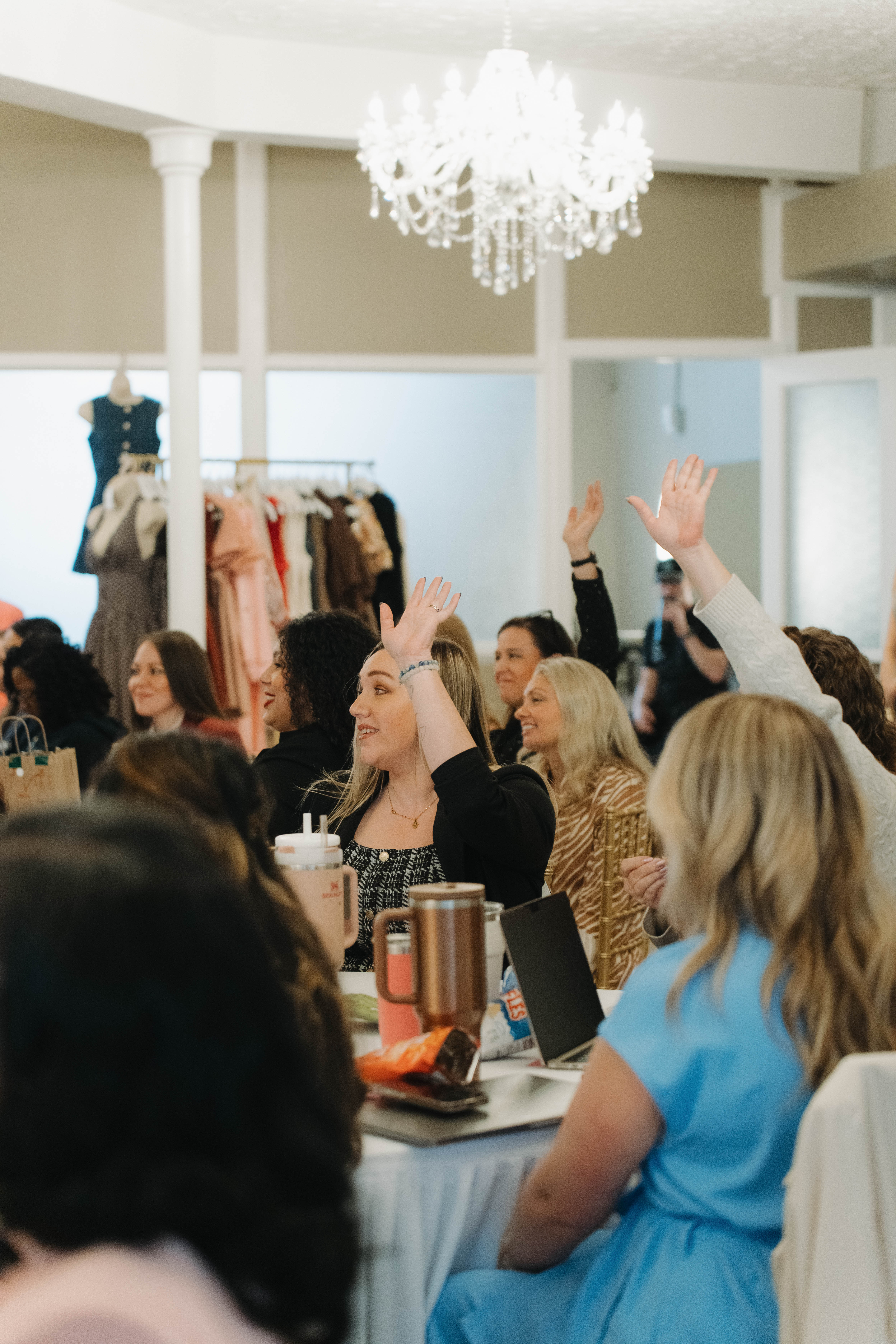 Women participating in a BESTIES Boardroom discussion