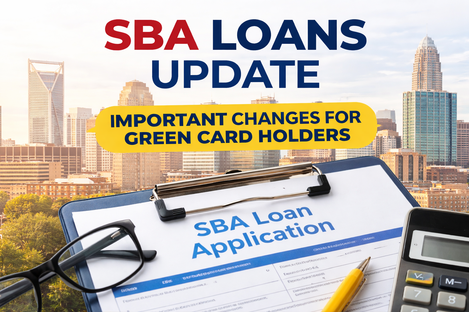 SBA loan update Charlotte small business funding green card holders