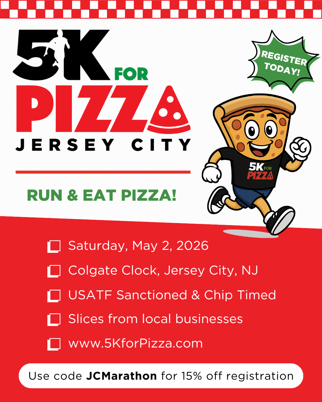 5K for Pizza Jersey City Flyer