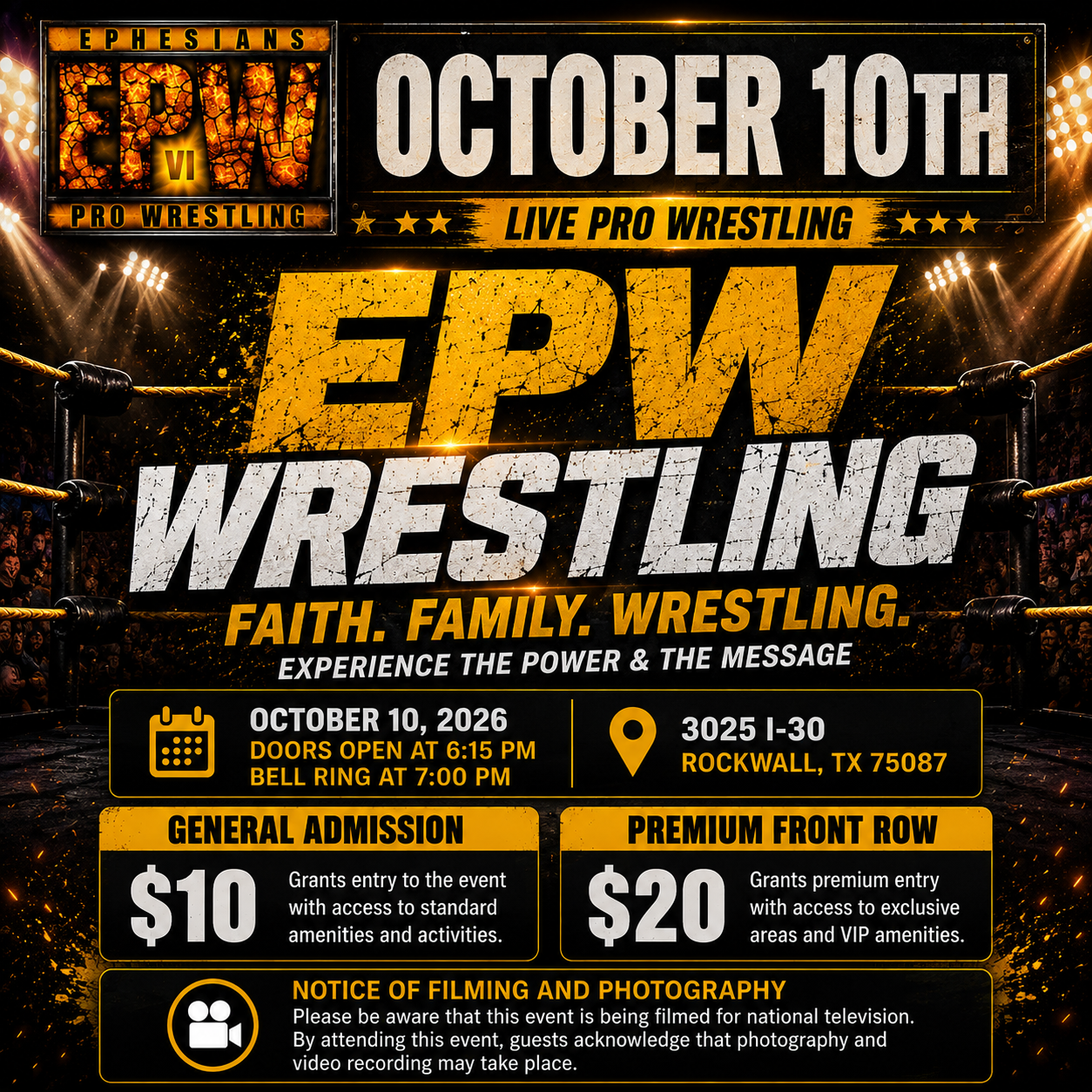 EPW Live Event October 10, 2026 - Get Tickets