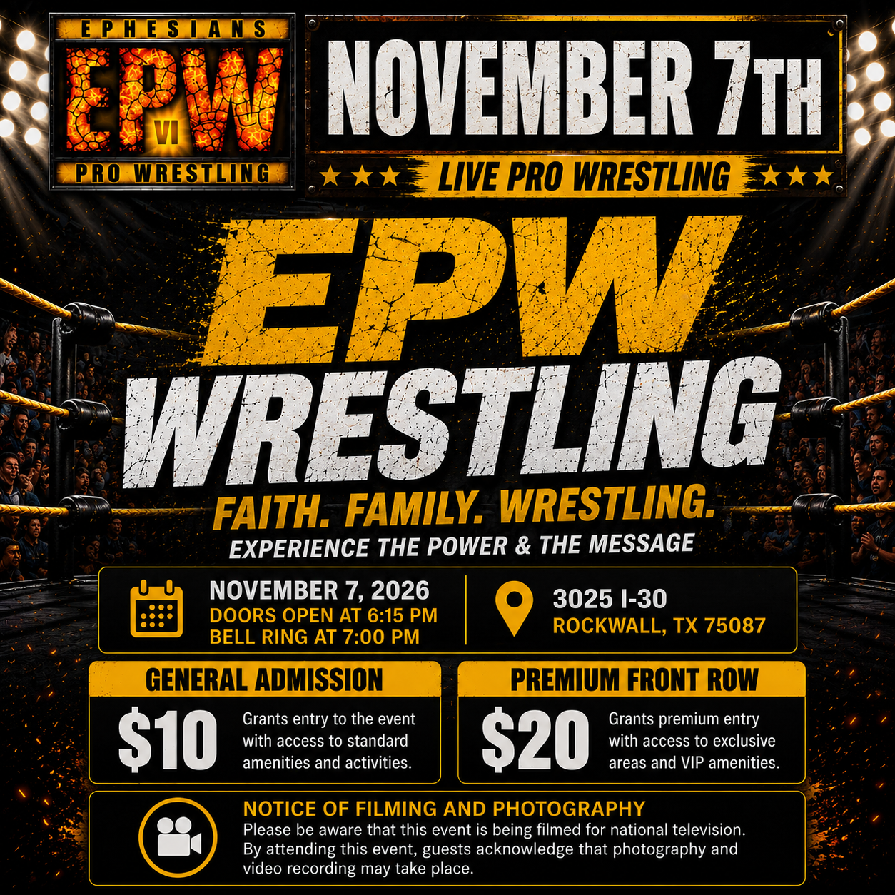 EPW Live Event November 7, 2026 - Get Tickets