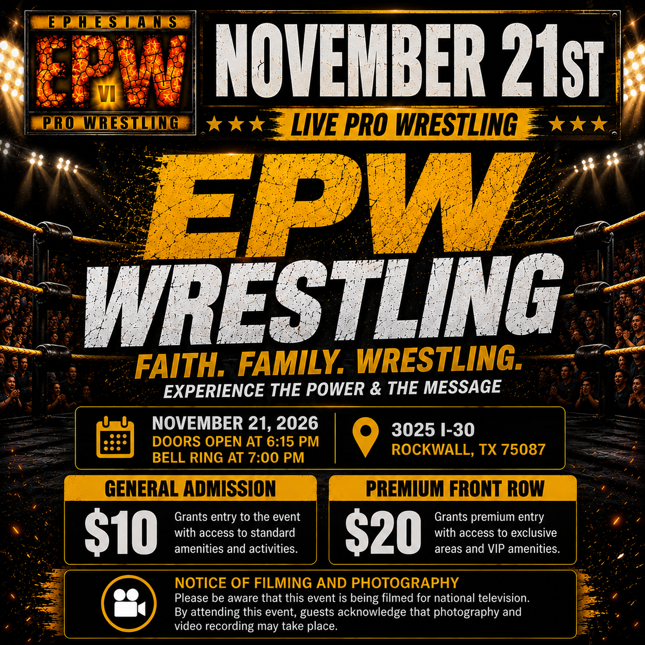 EPW Live Event November 21, 2026 - Get Tickets