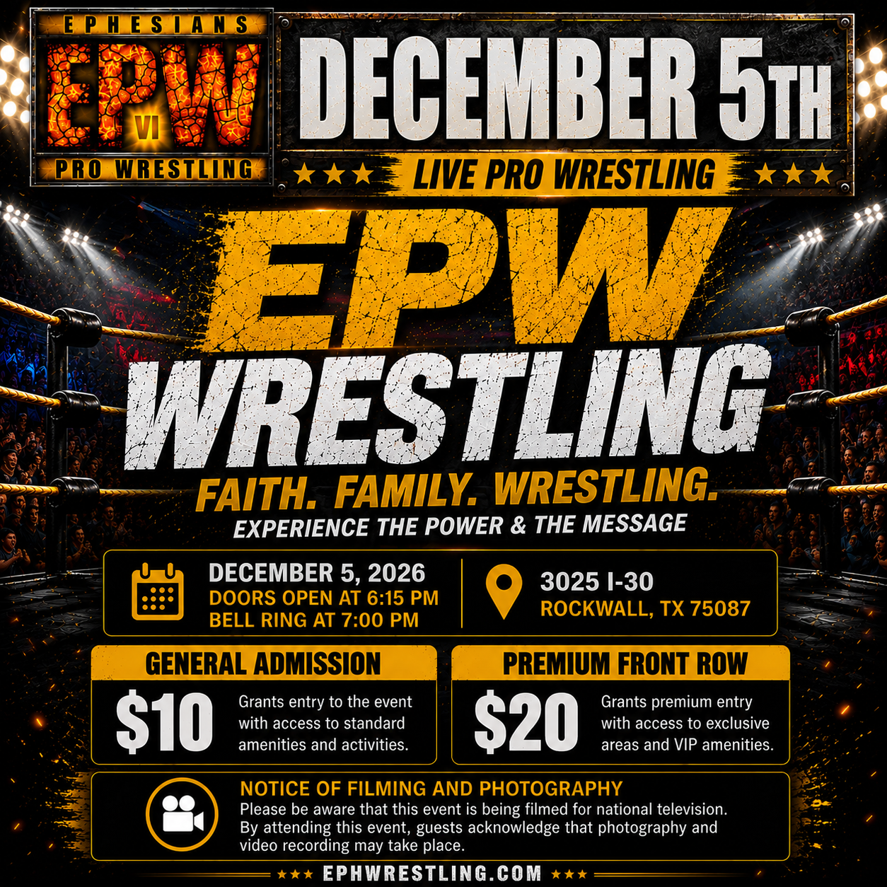 EPW Live Event December 5, 2026 - Get Tickets