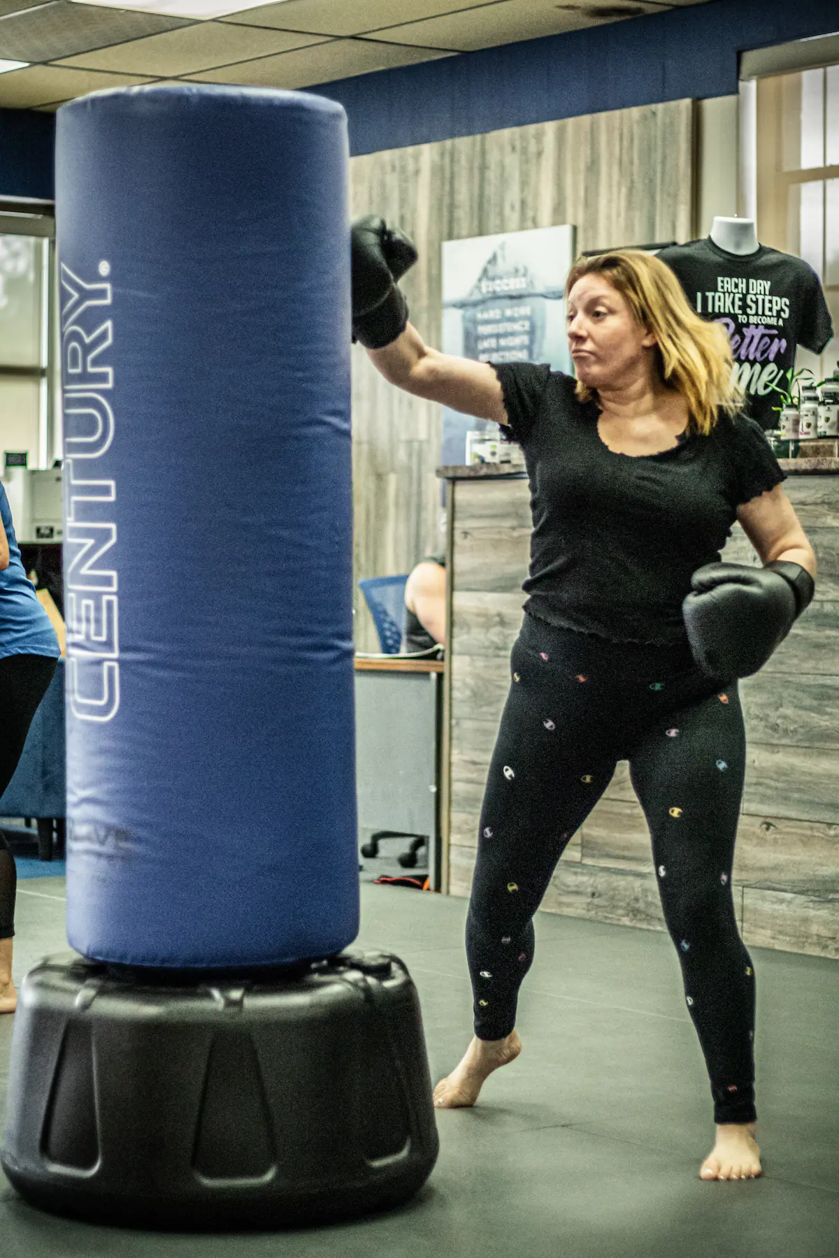 Woman enjoying a strength and fitness workout