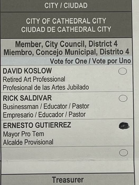 Ballot example
