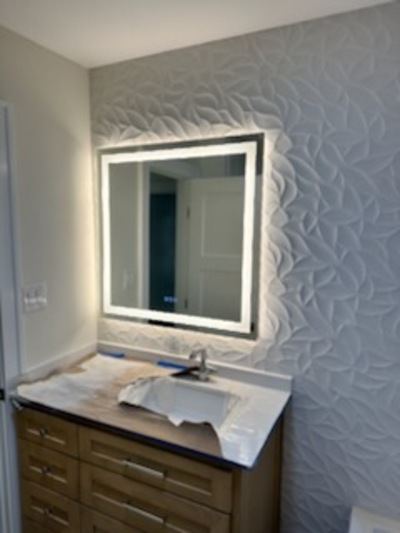 Modern mirror with led lighting