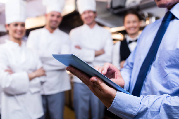 Chef leading a kitchen team