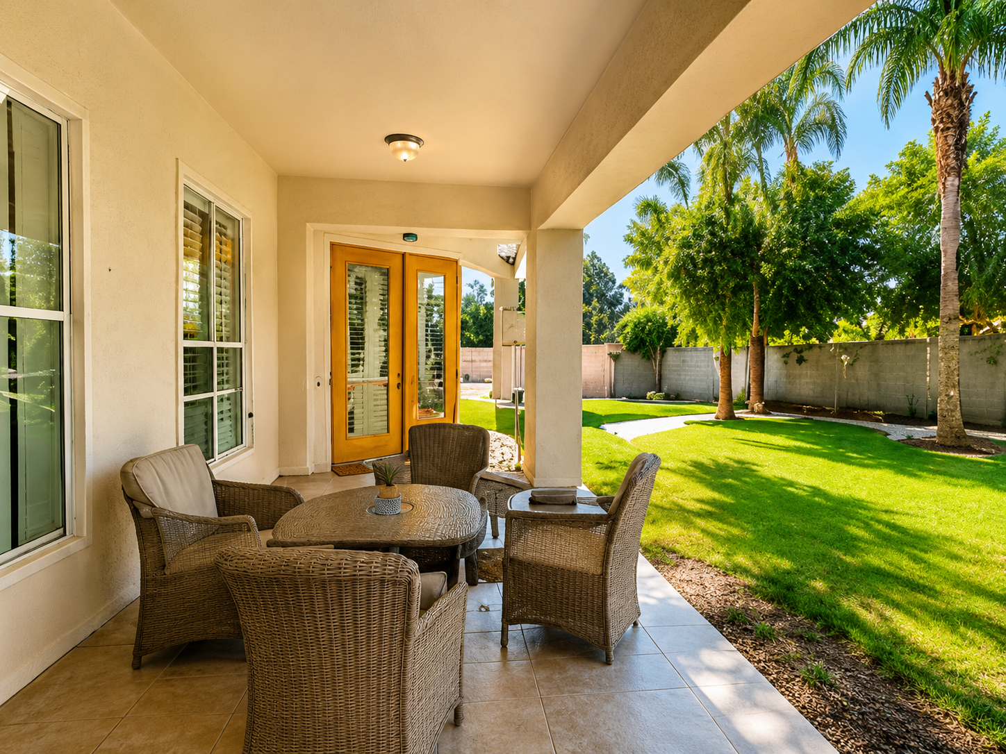 Family style home patio
