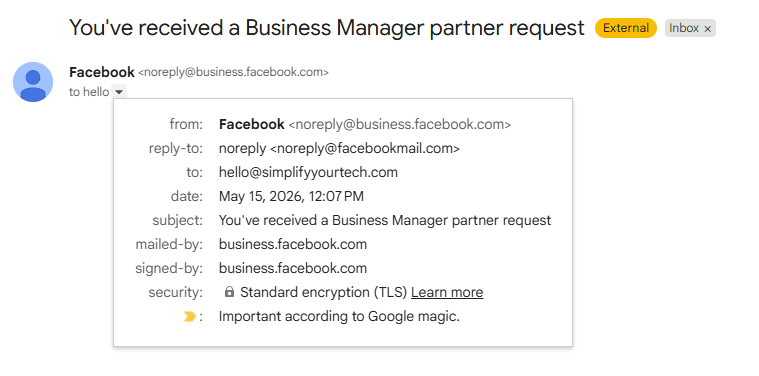 facebook scam senders info