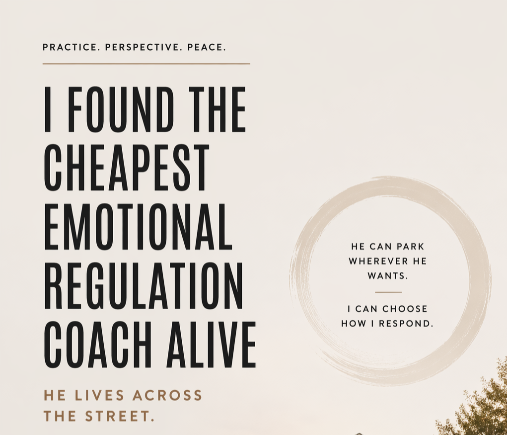 I Found the Cheapest Emotional Regulation Coach Alive - He Lives Across the Street