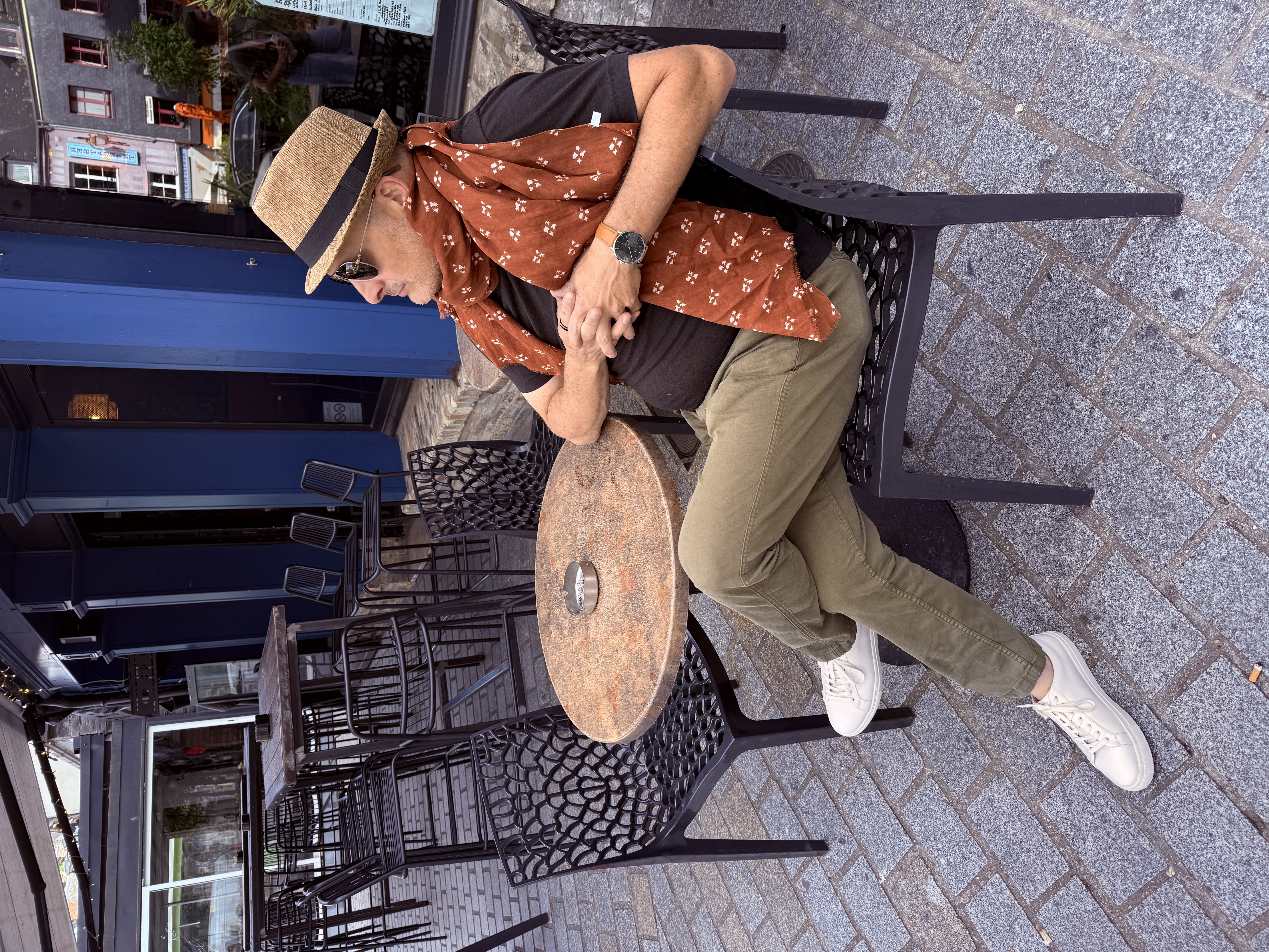 fedora and scarf