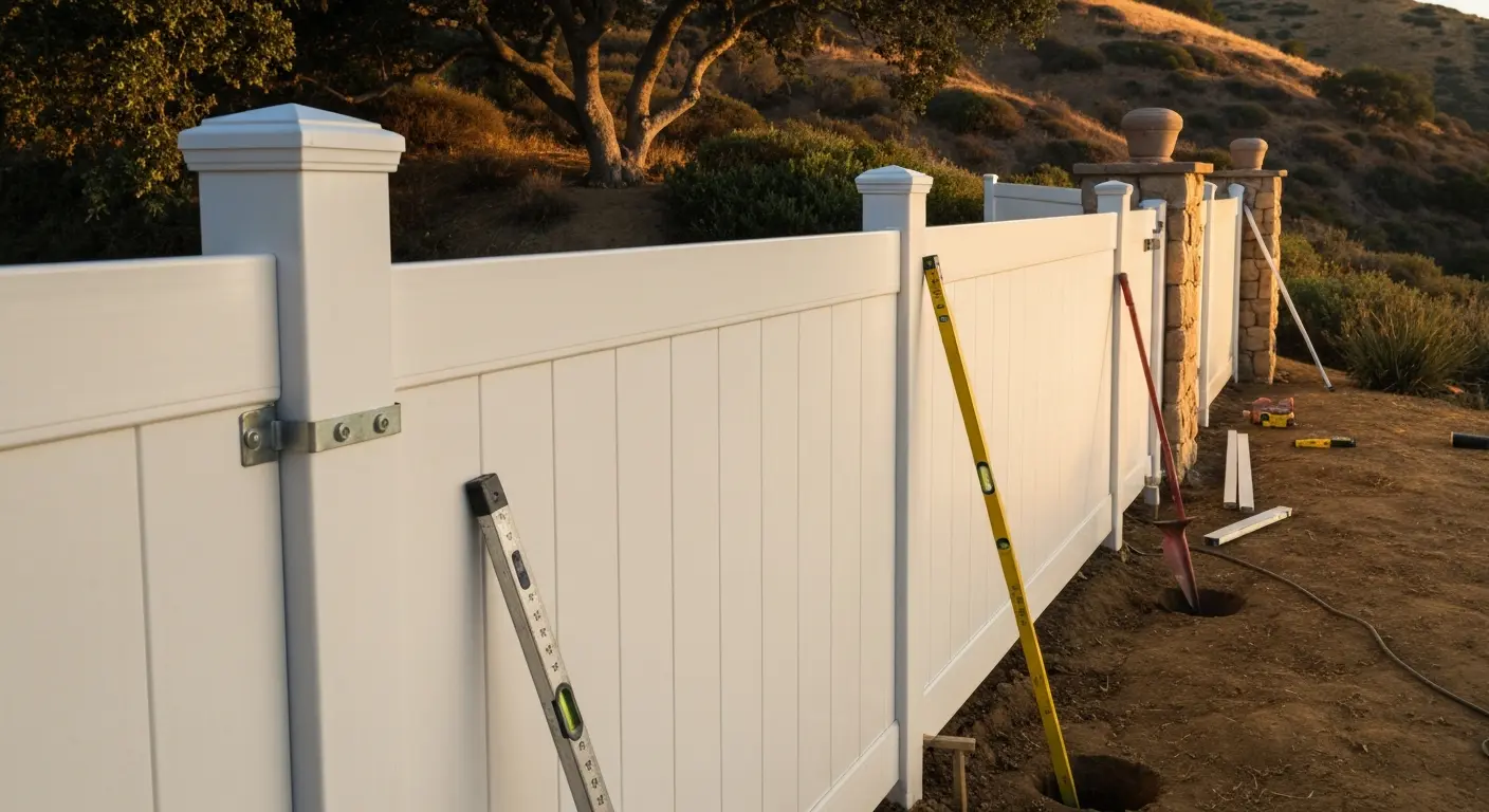 Vinyl fence installation in Malibu