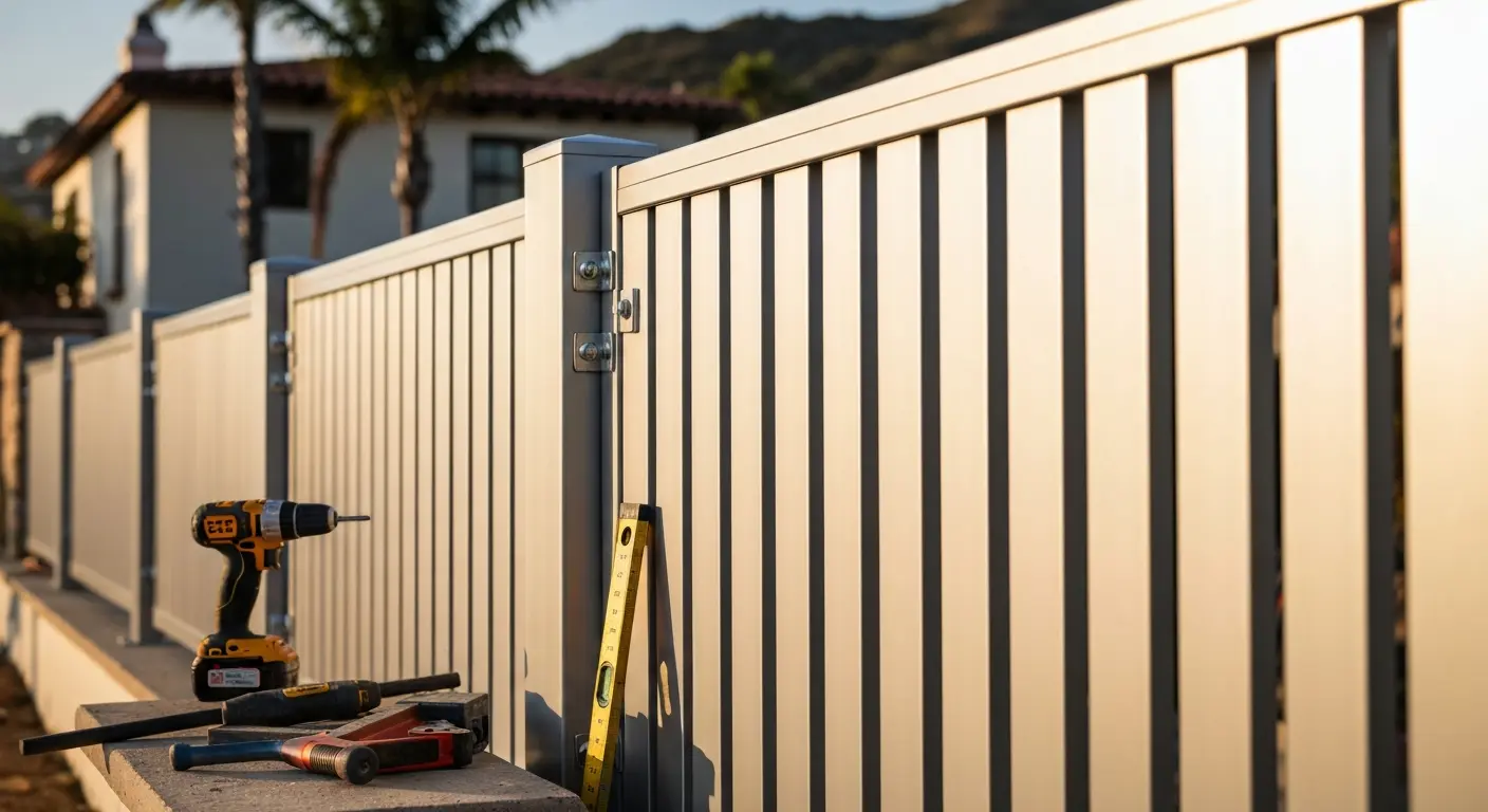 Metal aluminum fence contractor Malibu
