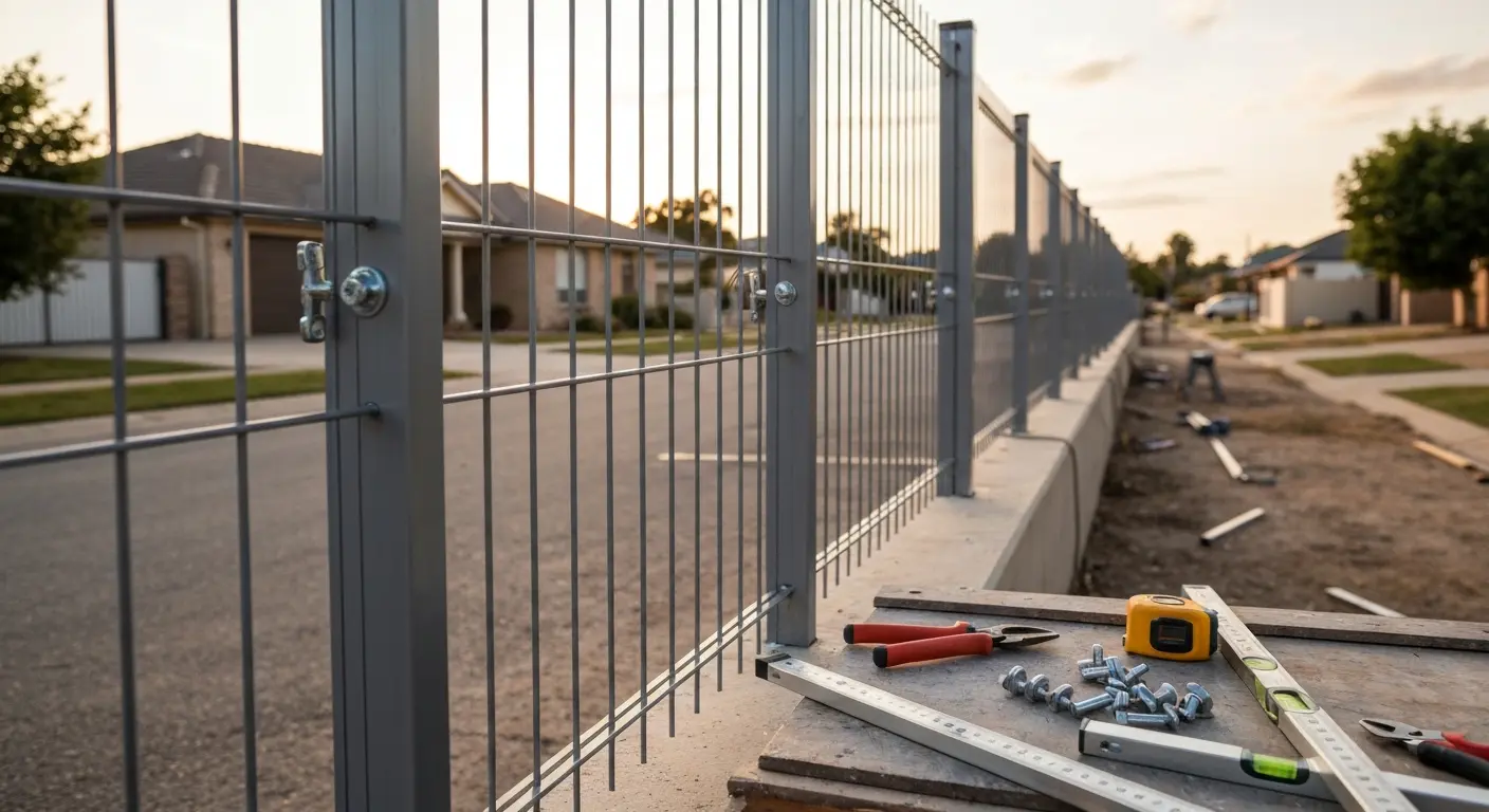 Metal fence installation