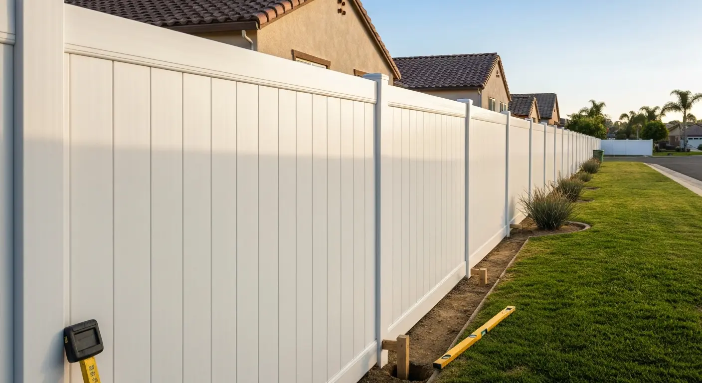 Vinyl privacy fence