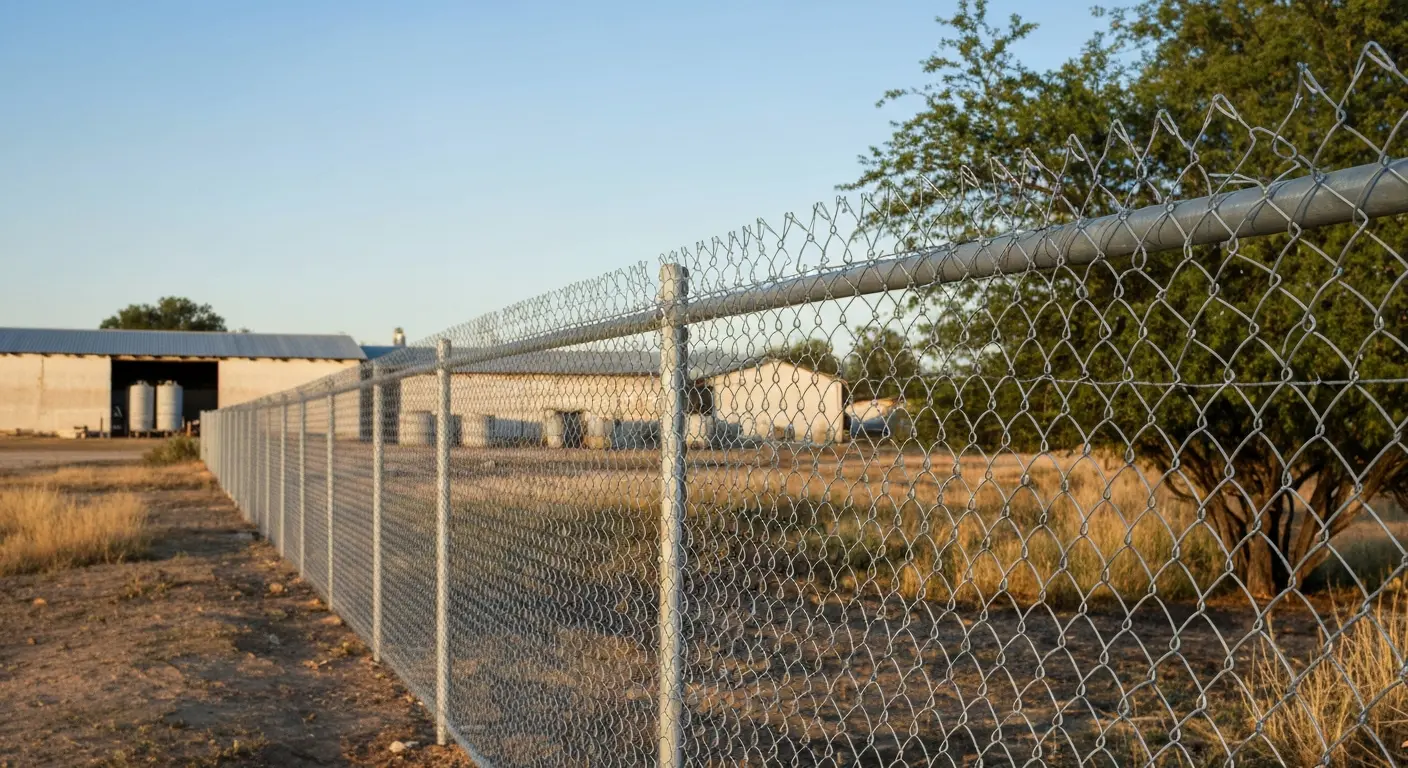 Chain-link fence installation