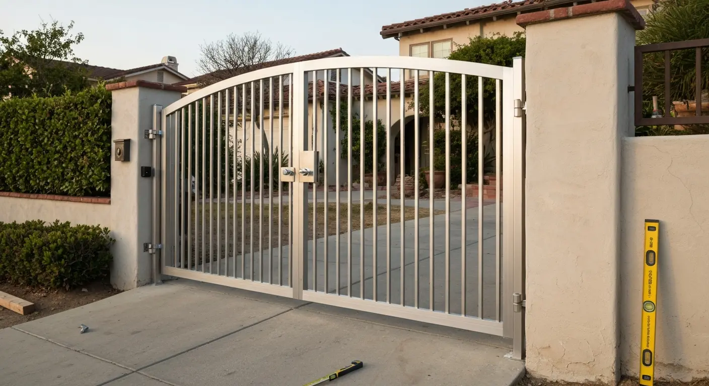 Aluminum gate installation