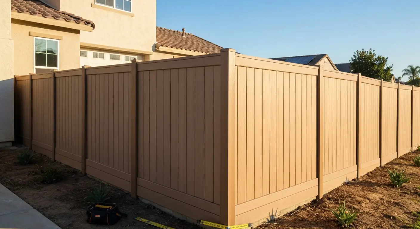 Composite residential privacy fence