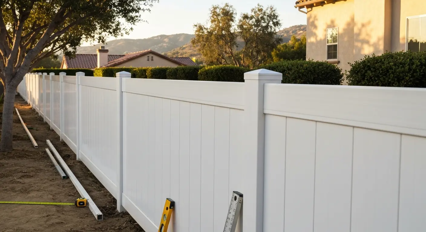 Vinyl fence in Calabasas