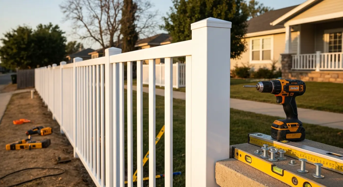 Aluminum fence installation
