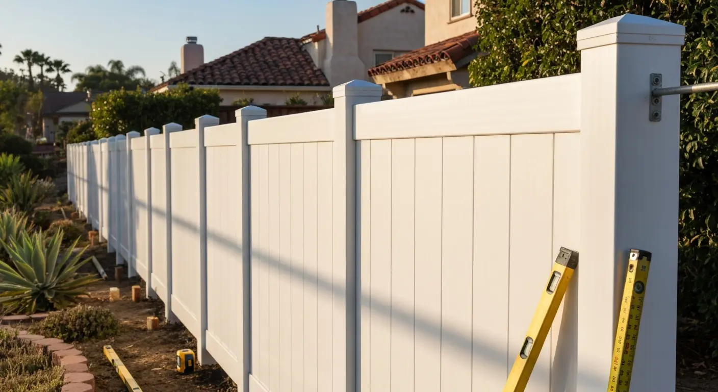 Vinyl fence section