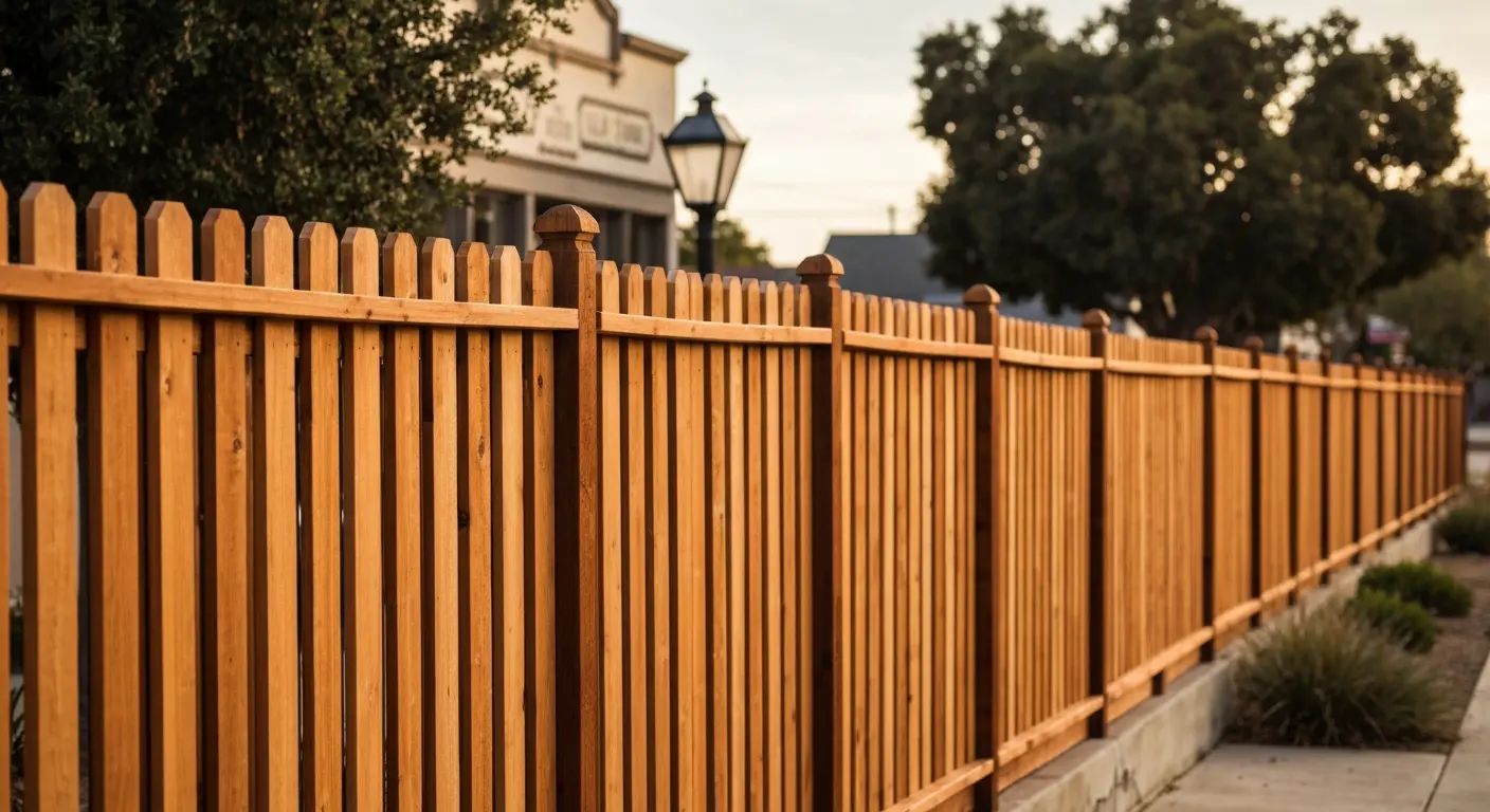 Wood fence in Old Town Moorpark