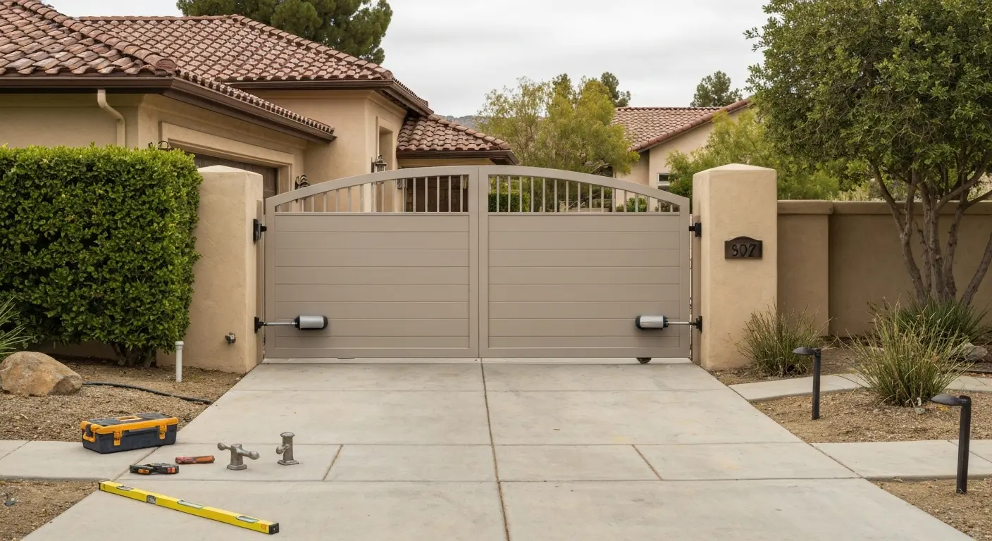 Driveway gate installation
