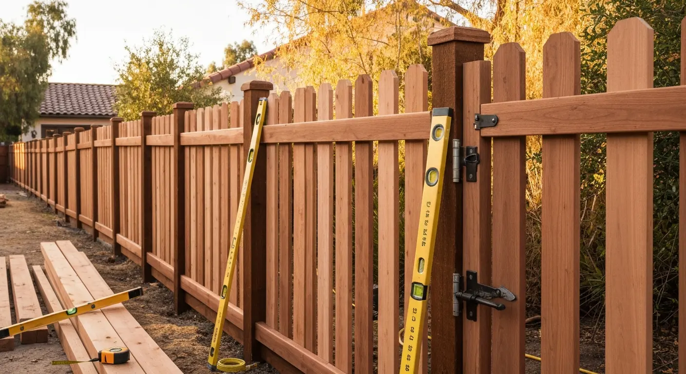 Wood fence in Westlake Village