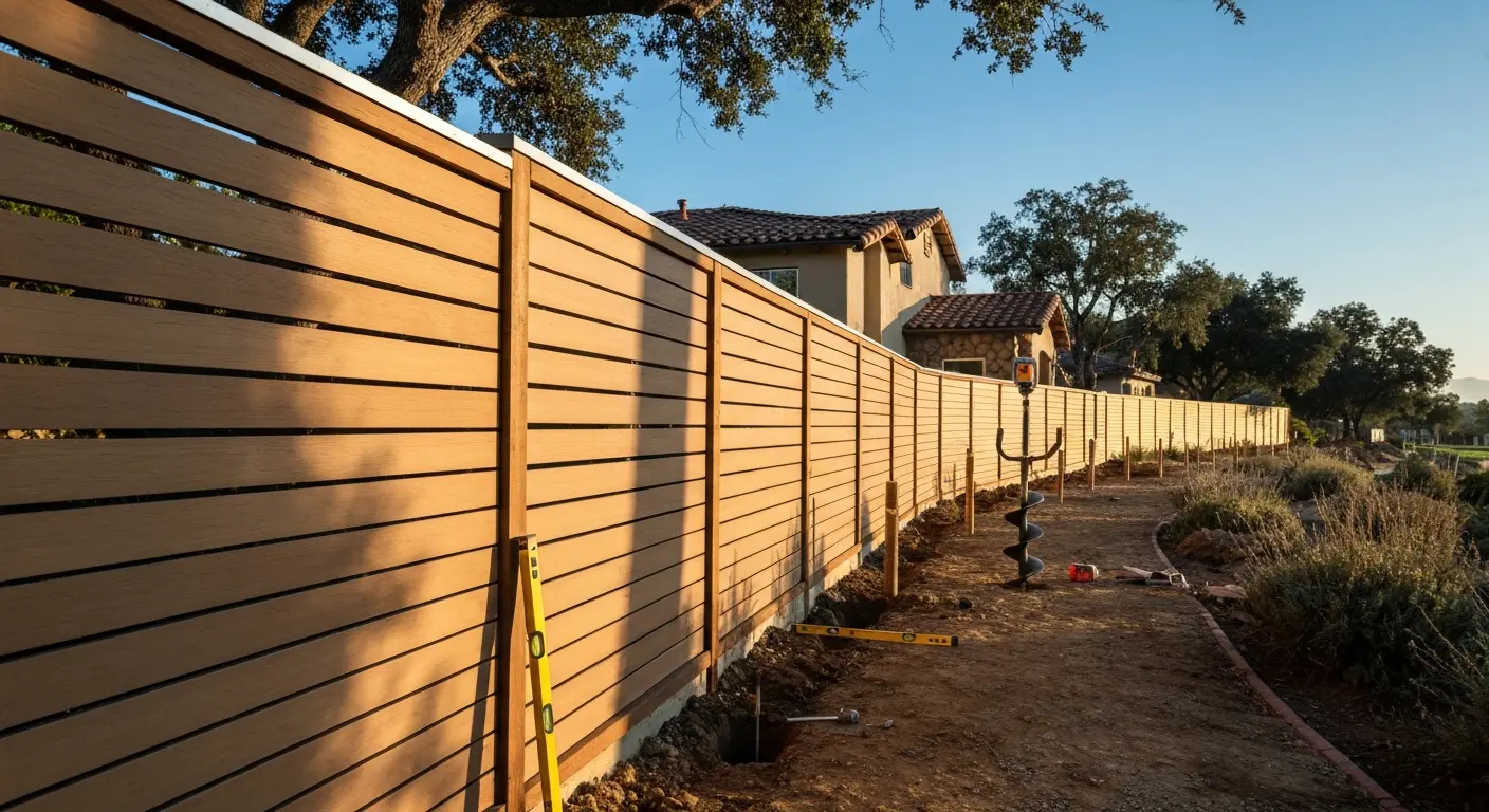 Privacy fence installation