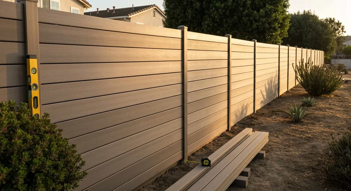 Composite fence installation
