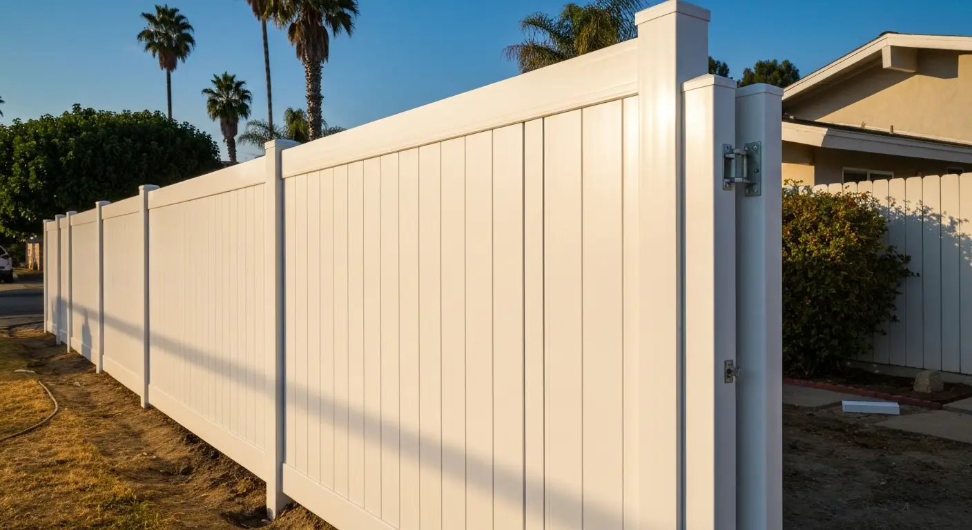 Vinyl privacy fence