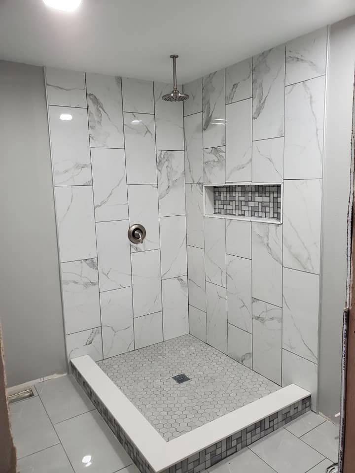 Marble shower surround