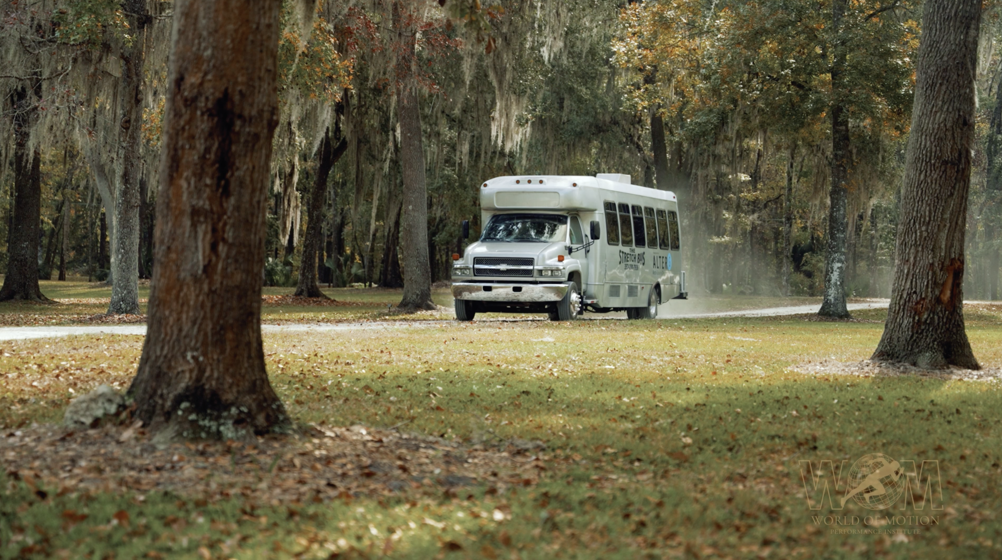 World of Motion air-conditioned mobile recovery unit parked on site in Ocala, Florida