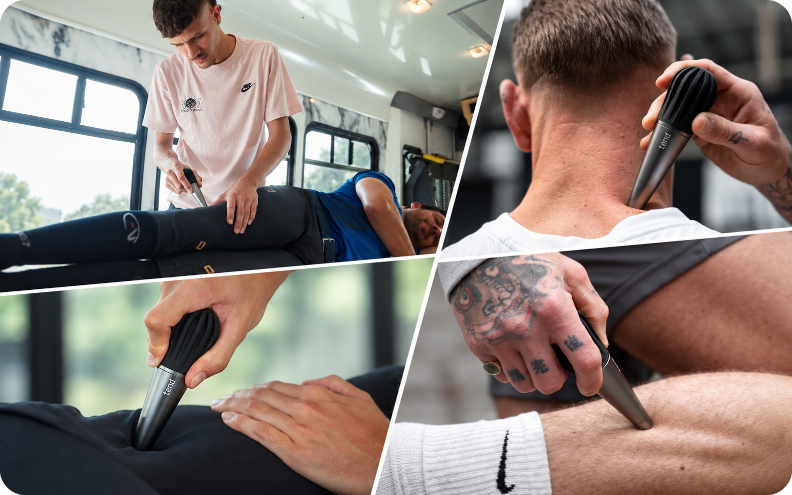 Focal vibration therapy device used during a session with World of Motion in Ocala, Florida