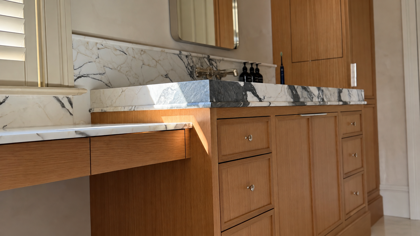 Transitional cabinetry by Custom Furniture and Design, Bantam CT