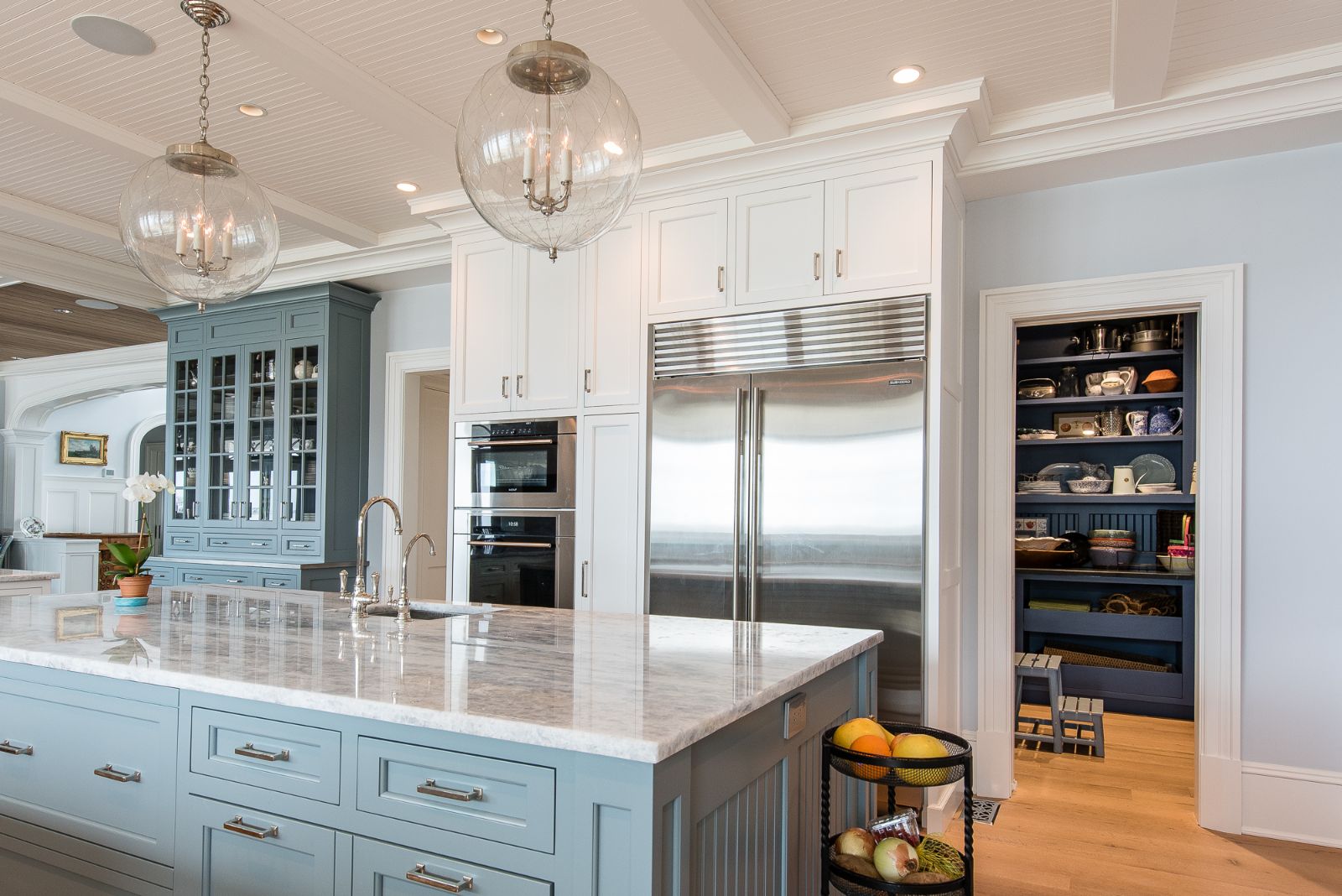 Custom cabinetry detail by Custom Furniture and Design, Bantam CT
