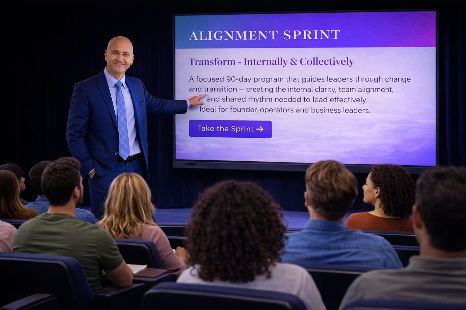 Nissim Maimon presenting the Alignment Sprint