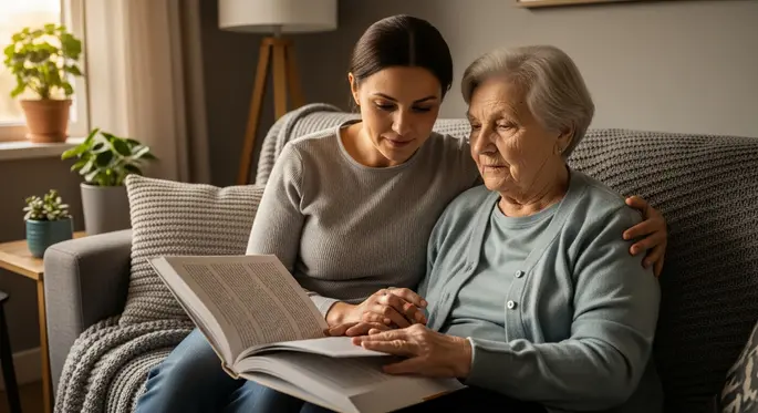 demenz gedicht: Gespräch in Nähe