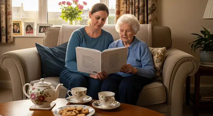 demenz gedicht: ruhiger Gesprächsmoment