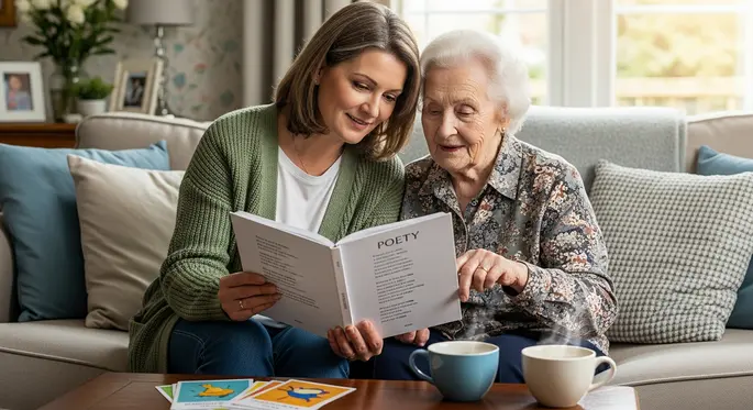 demenz gedicht: gemeinsames Vorlesen