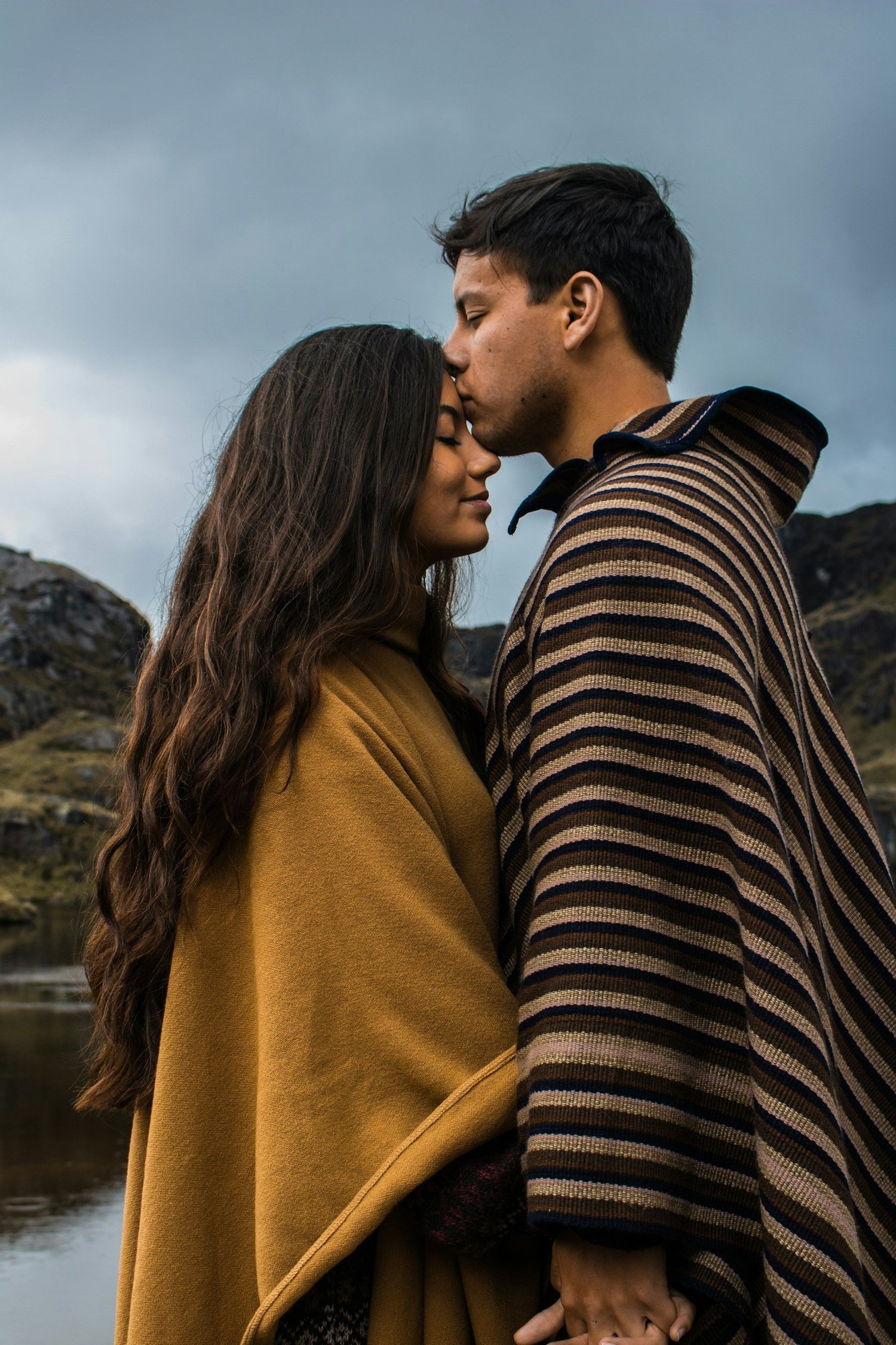 A couple standing together outdoors
