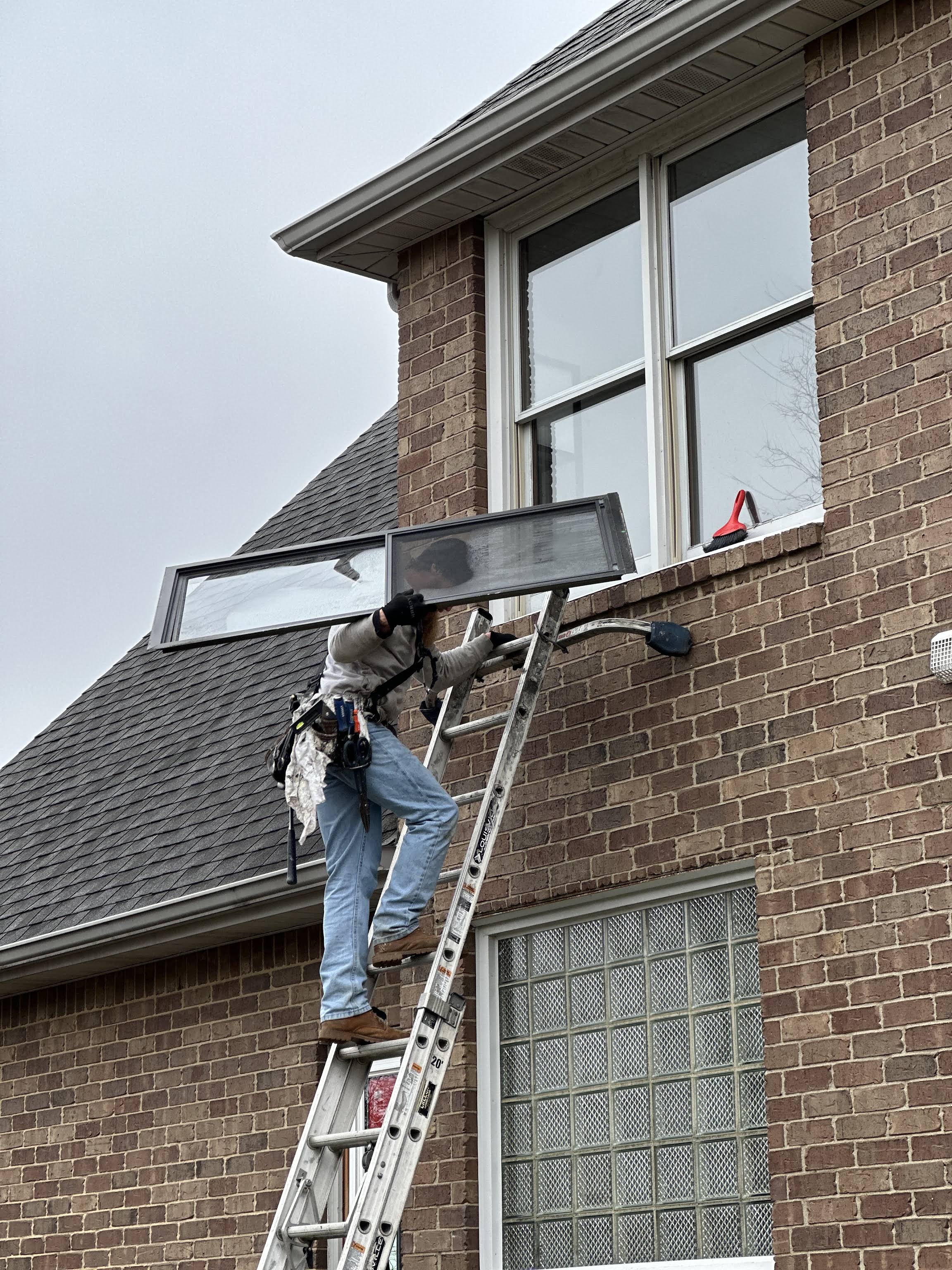 Window installation in progress, Mt. Juliet