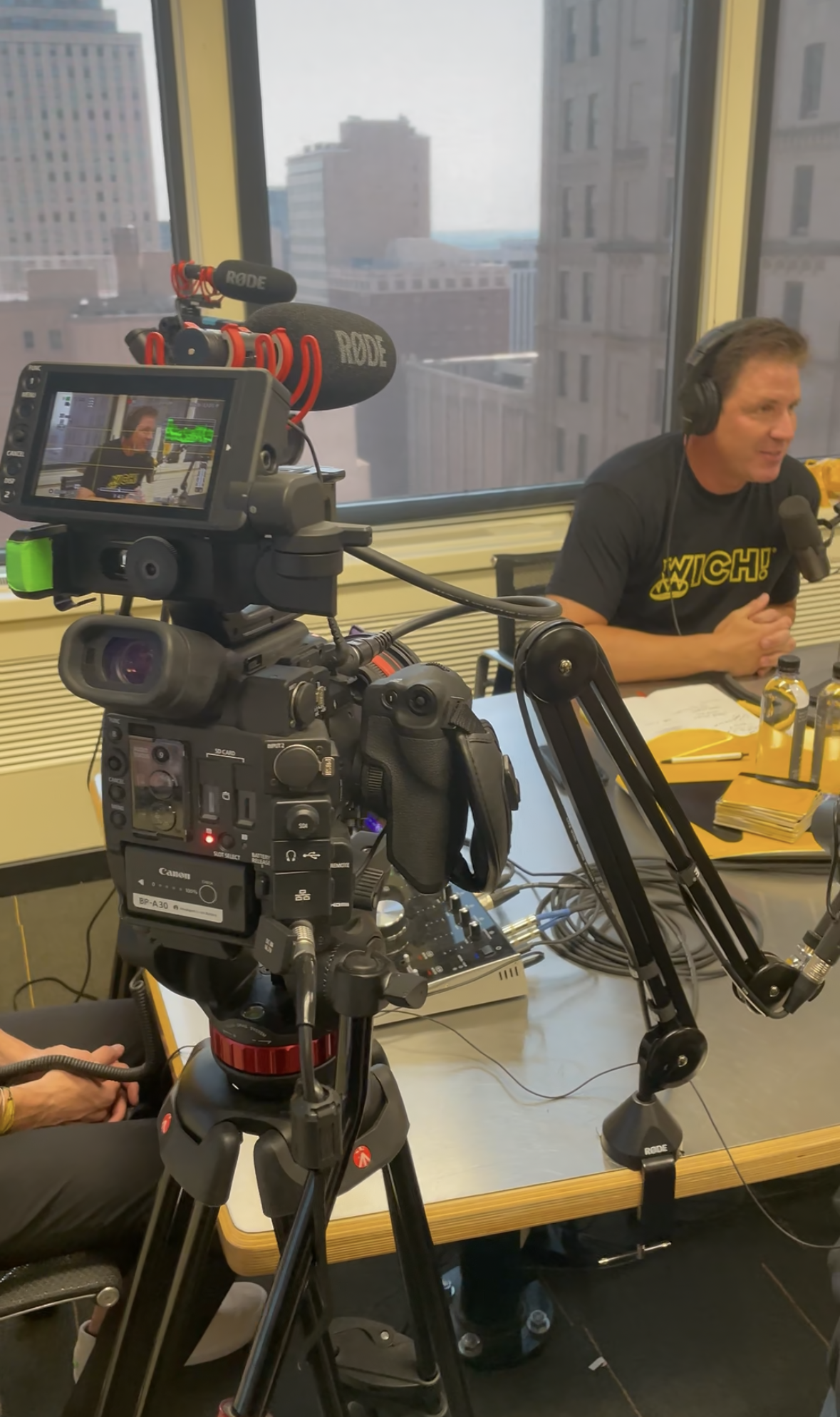 Behind the scenes filming