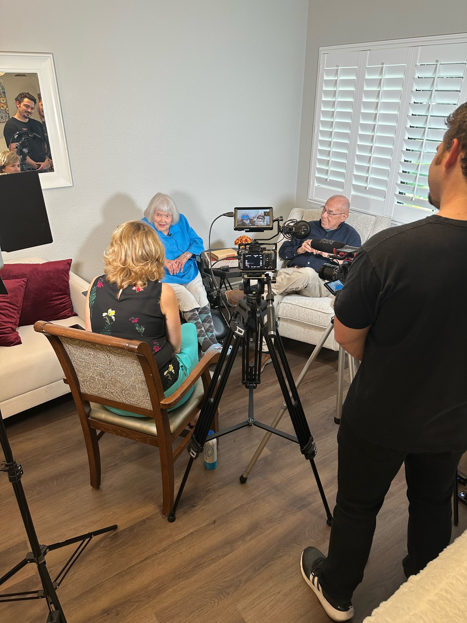 Behind the scenes filming