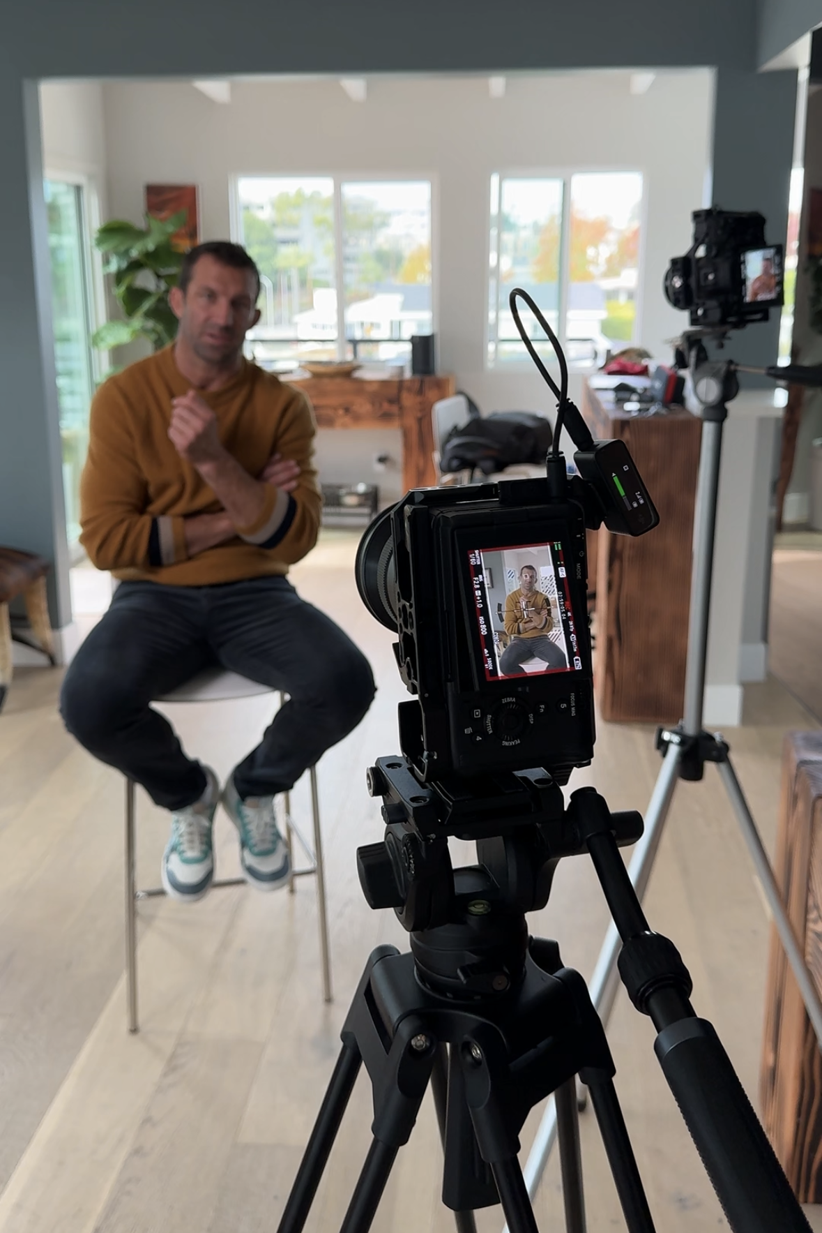 Behind the scenes filming