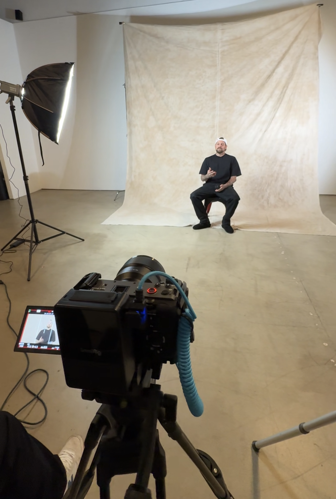 Behind the scenes filming